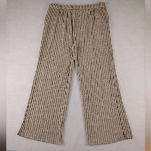 NWT Ribbed Knit Pant In Tan Size 2X - Picture 3 of 7